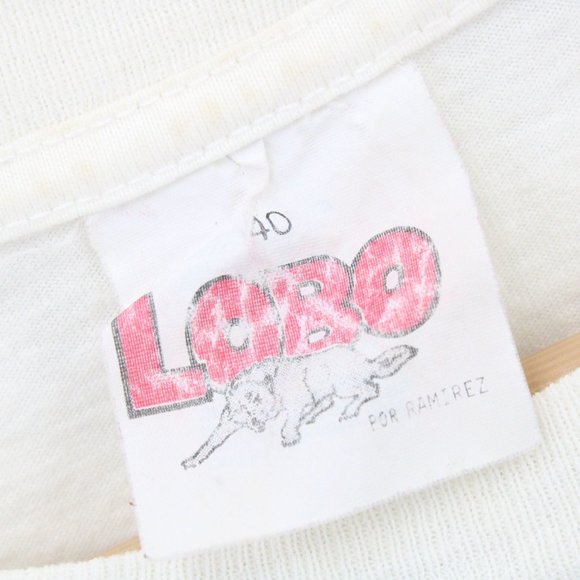 Vintage LOBO Shirt Mens White Short Sleeve MEXICO Nogales Graphic Logo XL 90's - Picture 5 of 9